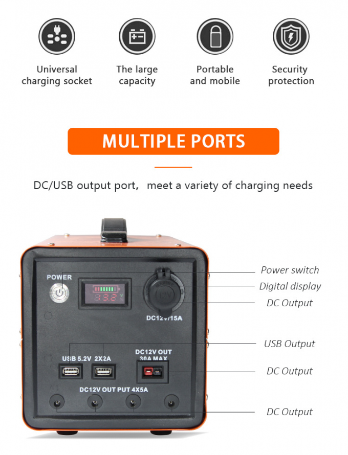 250W Emergency Power Supply Mobile Outdoor Lithium Portable Power Station
