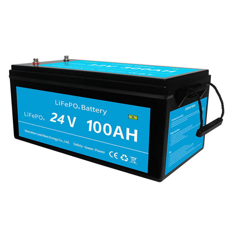 Lifepo4 BMS 2560Wh 24V 100Ah Lithium Battery For RV Camper