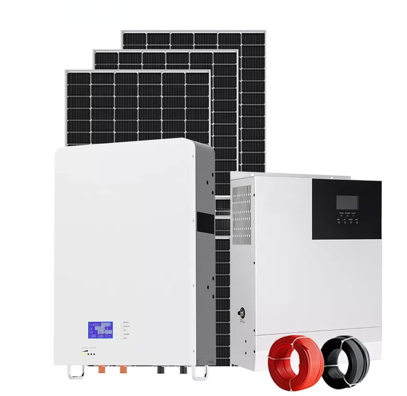 5000w Grid Tied Solar Power System 5kw Solar System With Battery Backup Inverter
