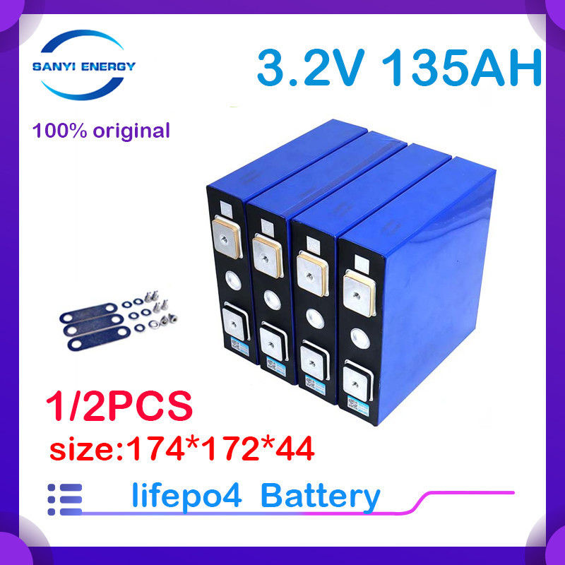 3.2v 135ah Lifepo4 Rechargeable Battery DIY 12v 24v 36v 48v Deep Cycle EVE Lithium Cell