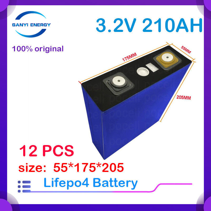 Grade A EVE 3.2v Lifepo4 210ah Lithium Ion Prismatic Battery Cells For Solar System